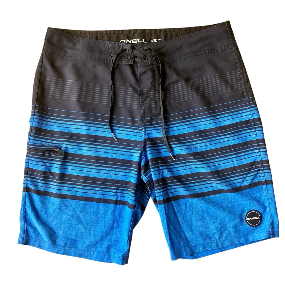 O'NEILL Board Shorts 34 Blue Striped